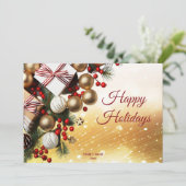 Chocolade Snoep Vakantie Kerst Kaart (Staand voorkant)