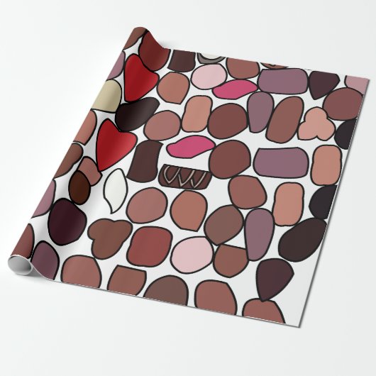 Chocolade Snoepgoed Verjaardag Cadeaupapier (Uitgerold)