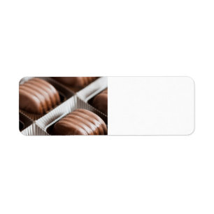 Chocolade snoepjes etiket