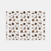 Chocolade Snoepjes Fleece Deken (Voorkant (Horizontaal))