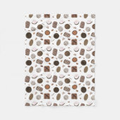 Chocolade Snoepjes Fleece Deken (Voorkant)