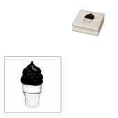 Chocolade Soft Serve Ice Cone Dessert Stempel (Gestempeld)