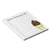 Chocolade Soft Serve Ice Cone Grocery List Notitieblok (Schuin)