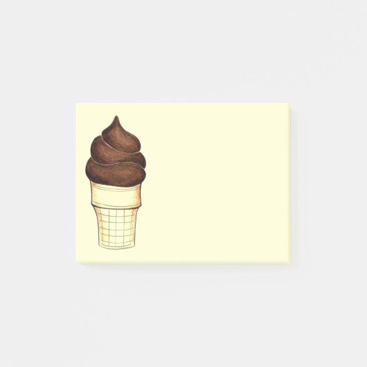 Chocolade Soft Serve Ice Cone Post its Post-it® Notes (Voorkant)