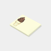 Chocolade Soft Serve Ice Cone Post its Post-it® Notes (Schuin)