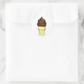 Chocolade Soft Serve Ice Cone Stickers (Tas)
