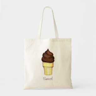 Chocolade Soft Serve Ice Cone Sweet Tas