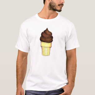 Chocolade Soft Serve Ice Cone Te Shirt