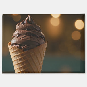 Chocolade Soft Serve Ijsje Kegel Magneet