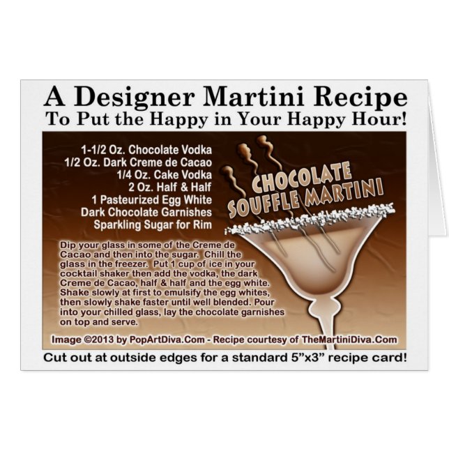 Chocolade Soufflé Martini Recept Kaart (Voorkant Horizontaal)