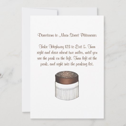 Chocolade Soufflé Vrijgezellenfeest Kaart (Achterkant)