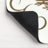 Chocolade Sparrow met Ribbon Muismat (Hoek)