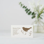 Chocolade Sparrow met Ribbon Visitekaartje (Staand voorkant)