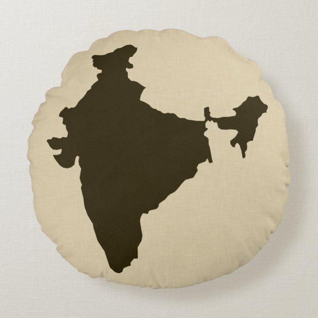 Chocolade Spice Moods India Rond Kussen (Voorkant)