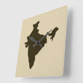 Chocolade Spice Moods India Vierkante Klok (Hoek)