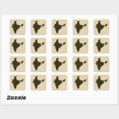 Chocolade Spice Moods India Vierkante Sticker (Vel)