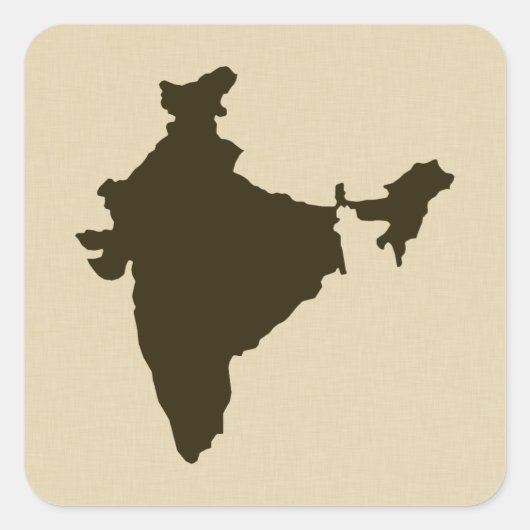 Chocolade Spice Moods India Vierkante Sticker (Voorkant)