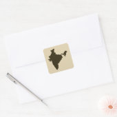 Chocolade Spice Moods India Vierkante Sticker (Envelop)