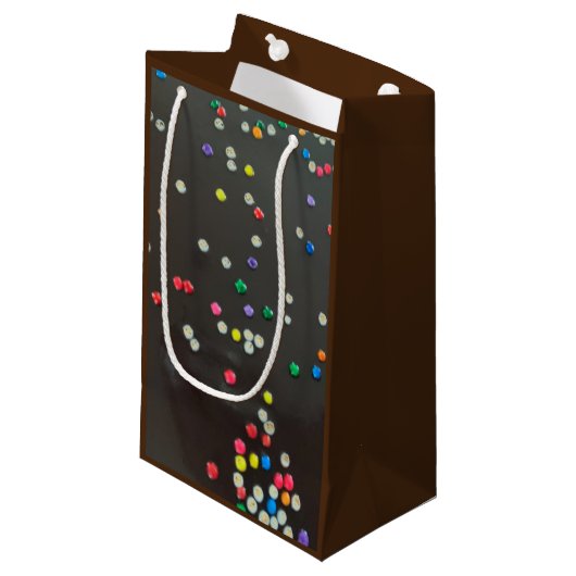 Chocolade Spikkels Klein Cadeauzakje (Voorkant Gekanteld)