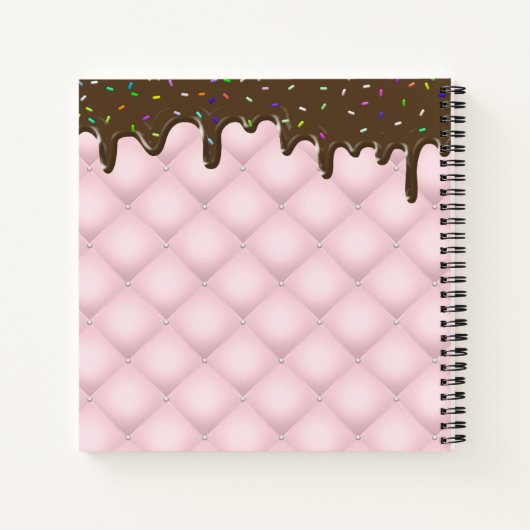 Chocolade Sprinkle Cake Monogram Recipe book Notitieboek (Achterkant)