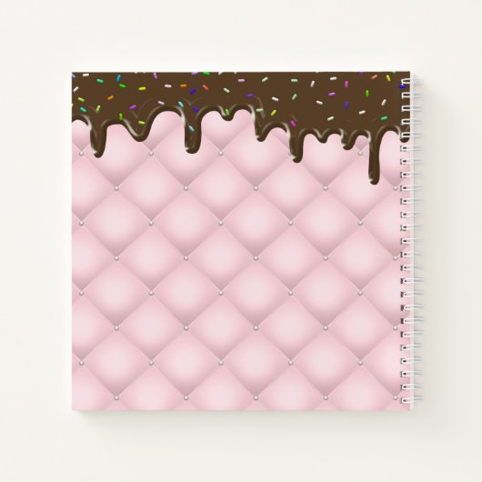 Chocolade Sprinkle Cake Monogram Sketchbook-notebo Notitieboek (Achterkant)