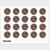 Chocolade Sprinkle donut bakkerij sticker (Vel)
