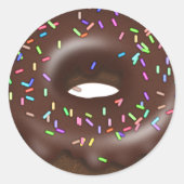 Chocolade Sprinkle donut bakkerij sticker (Voorkant)