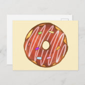 Chocolade Sprinkle donut Briefkaart (Voorkant / Achterkant)