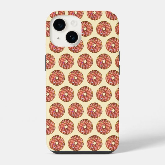 Chocolade Sprinkle donut iPhone Hoesje (Achterkant)