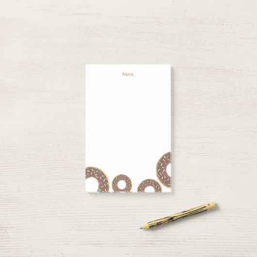 Chocolade Sprinkle Donut Post it Notes (Op bureau)