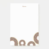 Chocolade Sprinkle Donut Post it Notes (Voorkant)