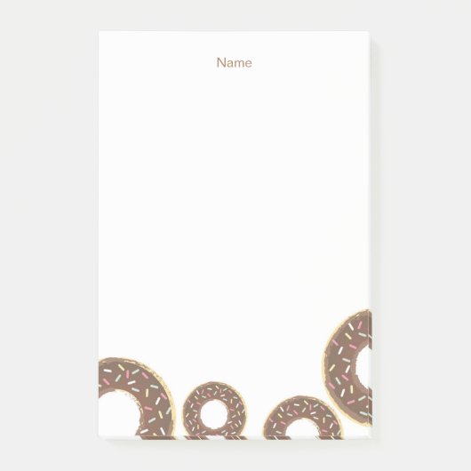 Chocolade Sprinkle Donut Post it Notes (Voorkant)
