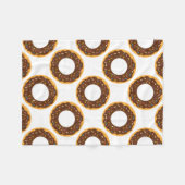 Chocolade Sprinkle Donuts Fleece Blanket (Voorkant (Horizontaal))
