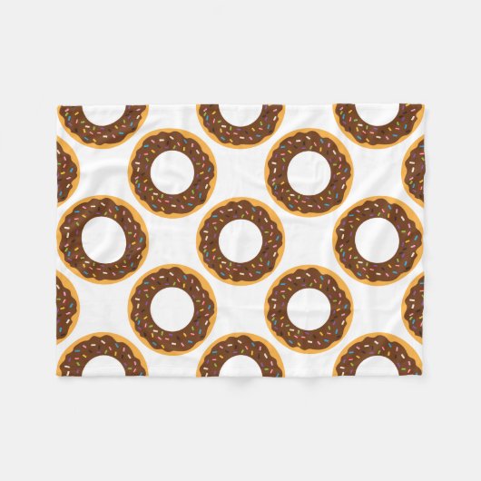 Chocolade Sprinkle Donuts Fleece Blanket Deken (Voorkant (Horizontaal))