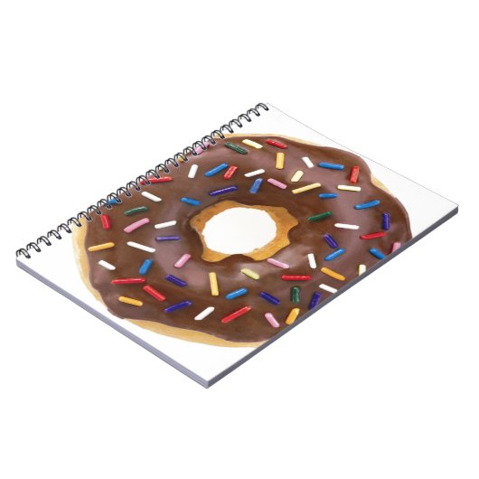 Chocolade Sprinkle Doughnut Notitieboek (Linkerzijde)