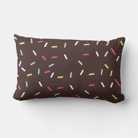 Chocolade Sprinkle Lumbar Pillow Kussen (Achterkant)