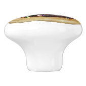 Chocolade Sprinkled Donut met Sprinkles Keramische Knop (Zijkant)