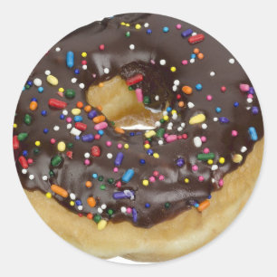 Chocolade Sprinkles Donut Foodie Dessert Stickers