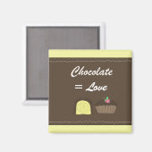 Chocolade Staat Gelijk Aan Liefde Magneet (Voorkant / Achterkant)