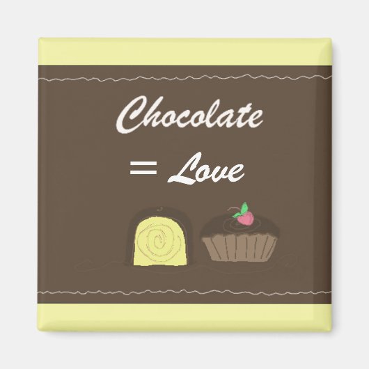 Chocolade Staat Gelijk Aan Liefde Magneet (Voorkant)