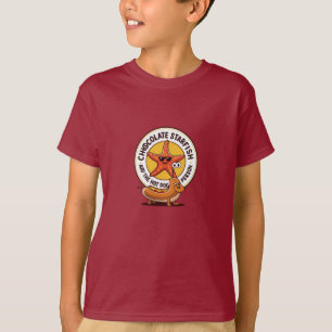 Chocolade Starfish en Hot Dog Cartoon T-shirt