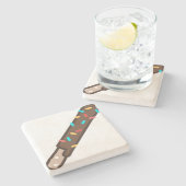 chocolade stenen onderzetter (Zijkant)