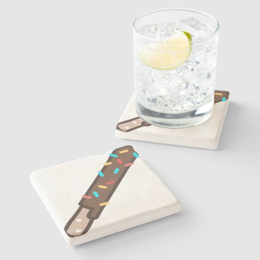 chocolade stenen onderzetter (Zijkant)