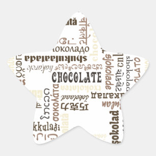 Chocolade Ster Sticker