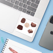 Chocolade Sticker (Laptop met iPhone)