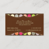 Chocolade Stippen/DIY achtergrondkleur Visitekaartje (Achterkant)