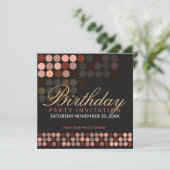 Chocolade Stippen Stijlvolle Disco Party verjaarda Kaart (Staand voorkant)