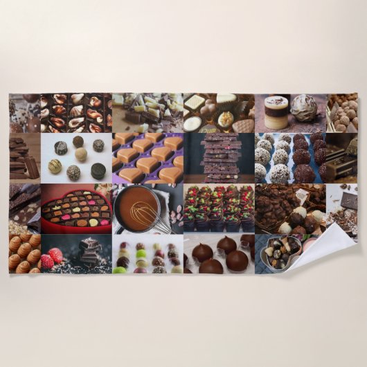 Chocolade Strandlaken (Voorkant)