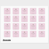 Chocolade Strawberry Pink Food Business Vierkante Sticker (Vel)