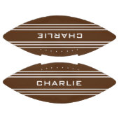 Chocolade Stripes aangepast monogram football (Panelen)